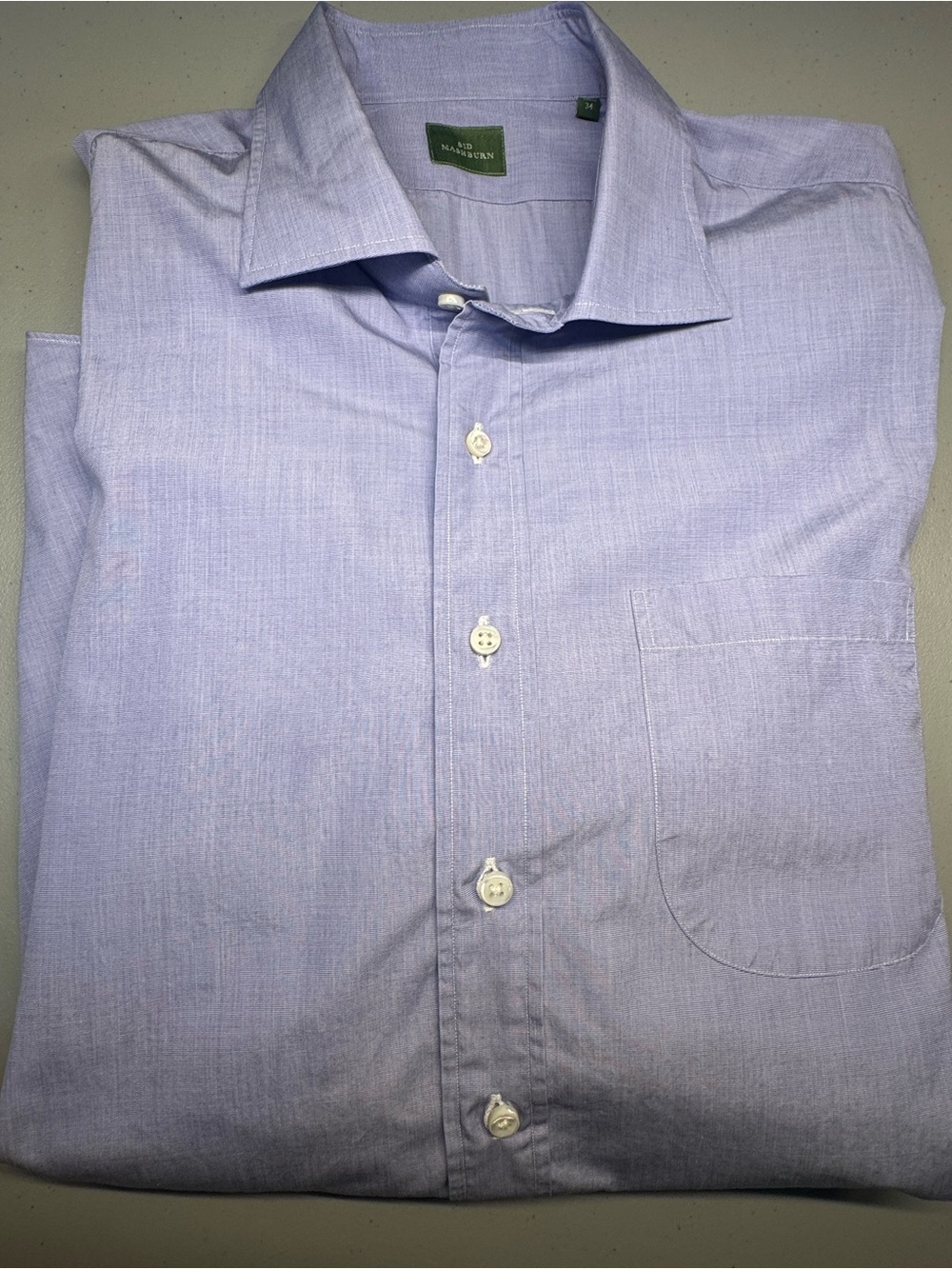 Sid Mashburn Men's blue  Dress Shirt